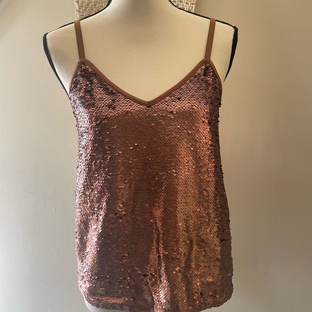 Bronze Sequin Top